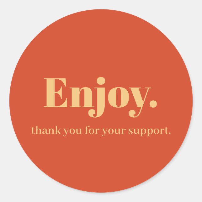 Business Sticker Design genießen (Vorderseite)