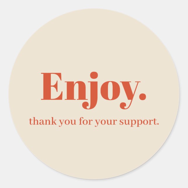 Business Sticker Design genießen (Vorderseite)