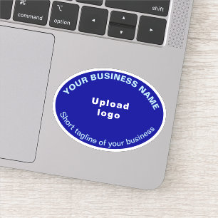 Business-Tagline auf Blue Oval Form Vinyl-Aufklebe Aufkleber