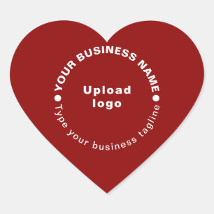Business-Tagline auf der Roten Herzform-Aufkleber Herz-Aufkleber