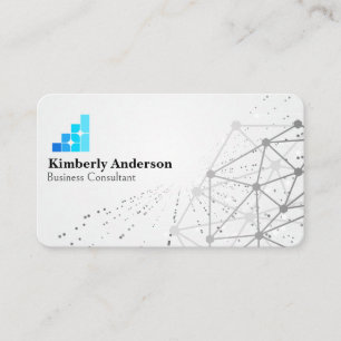 Business Tech Logo   Netzwerk Hintergrund Visitenkarte