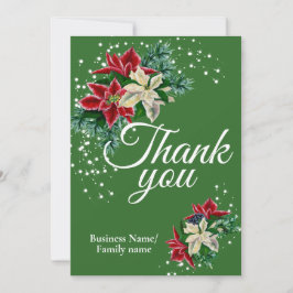 Business Thank You Appreciation Floral Green Dankeskarte