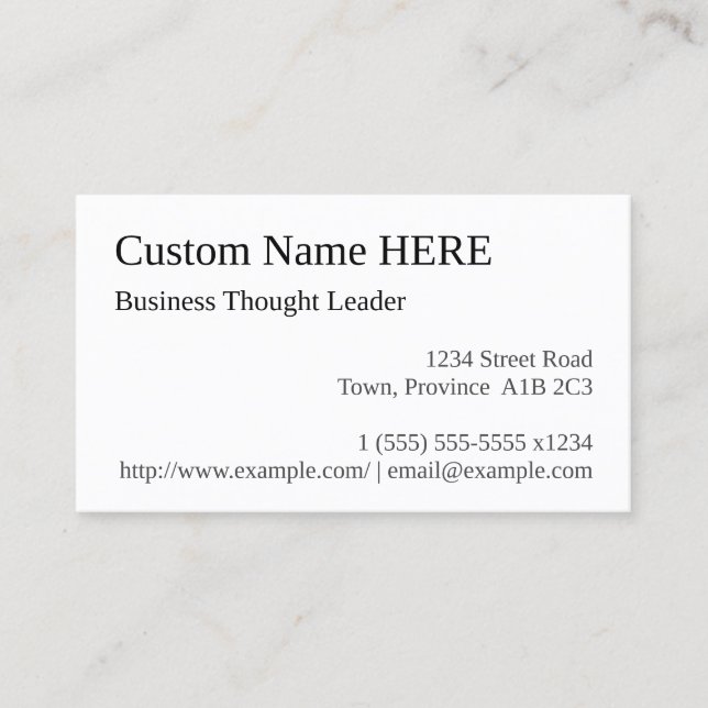 Business Thought Leader Business Card Visitenkarte (Vorderseite)