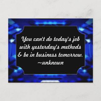 Business Tomorrow Postcard - Inspirational Quote Postkarte