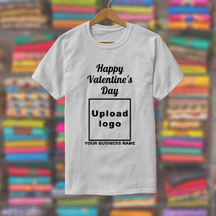 Business Valentine Gruß auf grauem T - Shirt