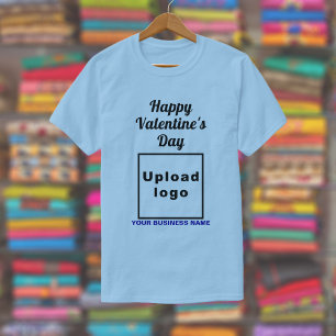 Business Valentine Gruß auf Light Blue T - Shirt
