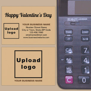 Business Valentine Gruß auf Light Brown Begleitkarte