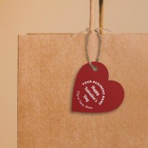 Business Valentine Gruß auf rote Herzform