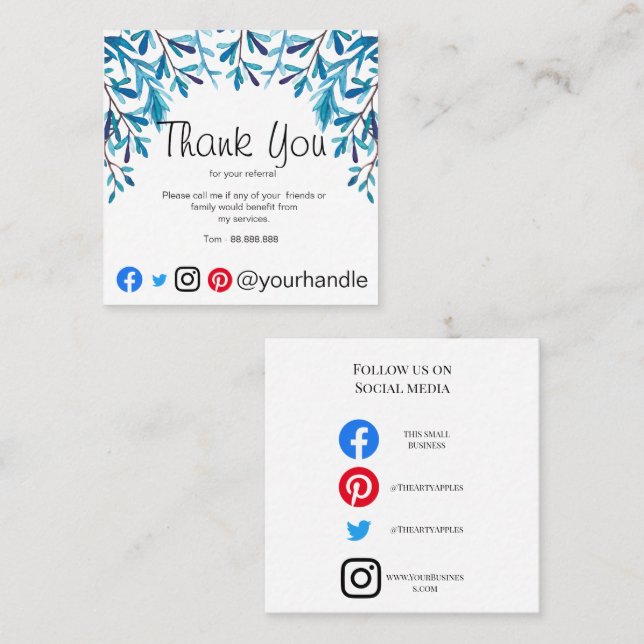 Business Vielen Dank für Ihre Visitenkarte (Vorne/Hinten)