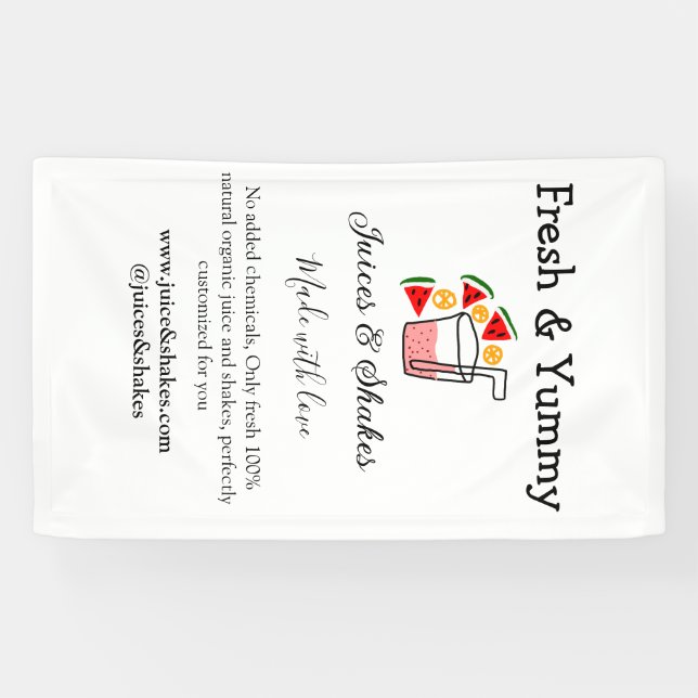 Business-Website "Juice & Shakes" Banner (Horizontal)
