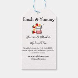 Business-Website "Juice & Shakes" Geschenkanhänger