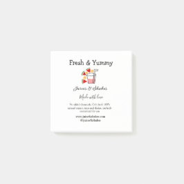 Business-Website "Juice & Shakes" Post-it Klebezettel