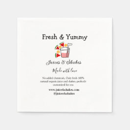 Business-Website "Juice & Shakes" Serviette