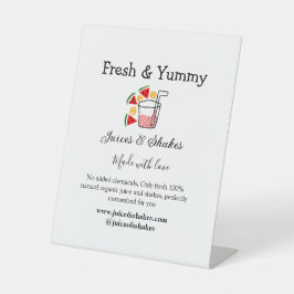 Business-Website "Juice & Shakes" Sockelschild