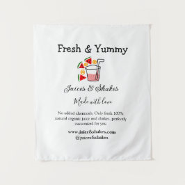 Business-Website "Juice & Shakes" Wandteppich