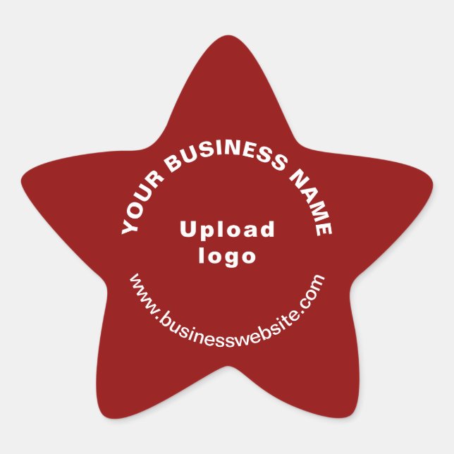 Business-Website: Roter Star-Shape-Aufkleber Stern-Aufkleber (Vorderseite)