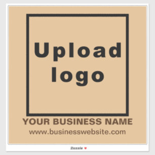 Business-Website zu Light Brown Large Square Vinyl Aufkleber