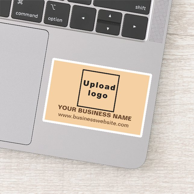 Business-Website zu Light Brown Rectangle Vinyl Aufkleber (Detail)