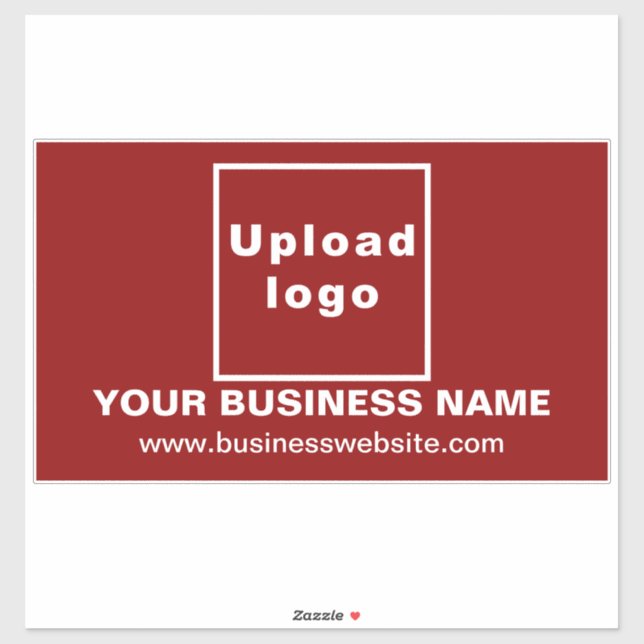 Business-Website zu Red Large Rectangle Vinyl Aufkleber (Blatt)