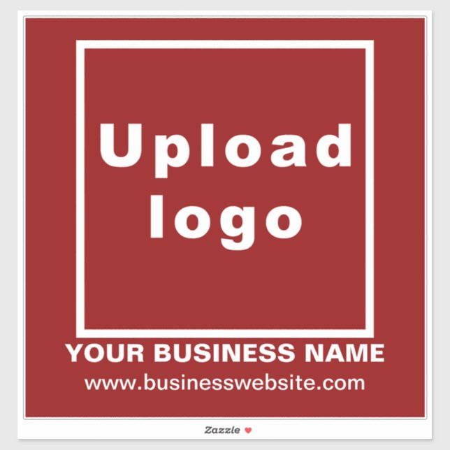 Business-Website zu Red Large Square Vinyl Aufkleber (Blatt)