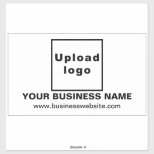 Business-Website zu White Large Rectangle Vinyl Aufkleber