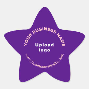 Business-Website zum Lila Star-Shape-Aufkleber Stern-Aufkleber