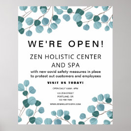 Business Wellness-Center Wiedereröffnung Aquamarin Poster