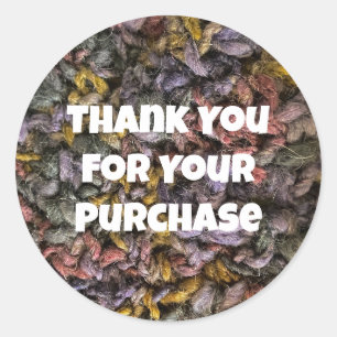 Business Werbeaktion Garn Foto Kundendanke Runder Aufkleber