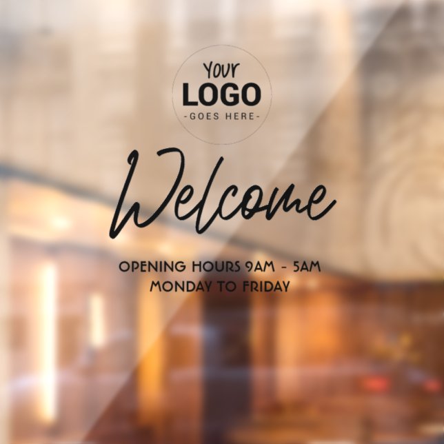 Business Window Clubing mit Begrüßungs- und Öffnun Fensteraufkleber (Blatt 2)