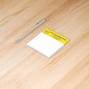 Business Yellow Heading White Square Post it note Post-it Klebezettel
