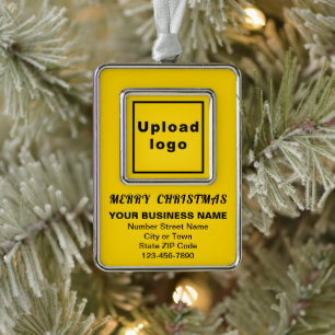 Business Yellow Portrait Rectangle Gerahmt Rahmen-Ornament Silber