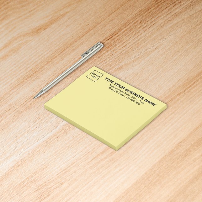 Business Yellow Rectangle post it note Post-it Klebezettel (Build brand name awareness. Your business brand on yellow rectangle post it note.)
