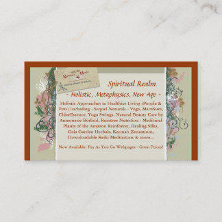 BusinessCard, geistiger Reich, ~ holistisch, Visitenkarte