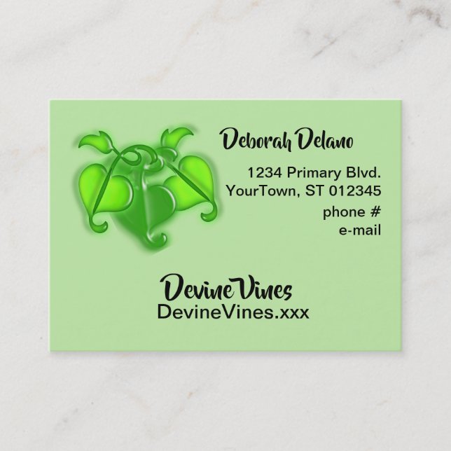 Buskarte - 3-D Blätter Visitenkarte (Vorderseite)