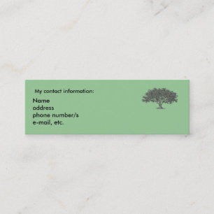 Busplakat - Genealogieforschungsinteressen Mini Visitenkarte