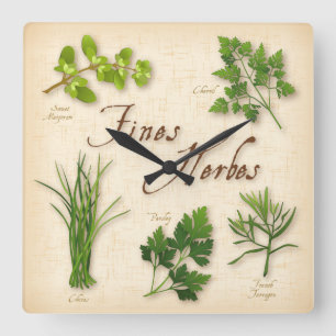 Bußgelder gegen Herbes Wall Clock Quadratische Wanduhr