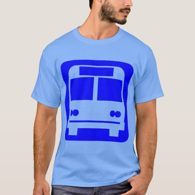 Bussymbol - blau T-Shirt (Vorderseite)