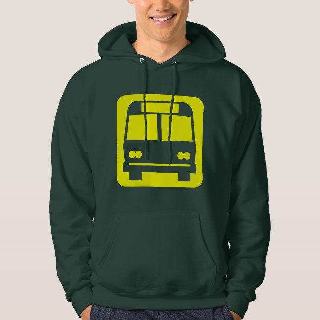 Bussymbol - gelb hoodie (Vorderseite)