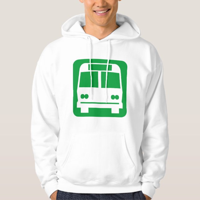 Bussymbol: grün hoodie (Vorderseite)