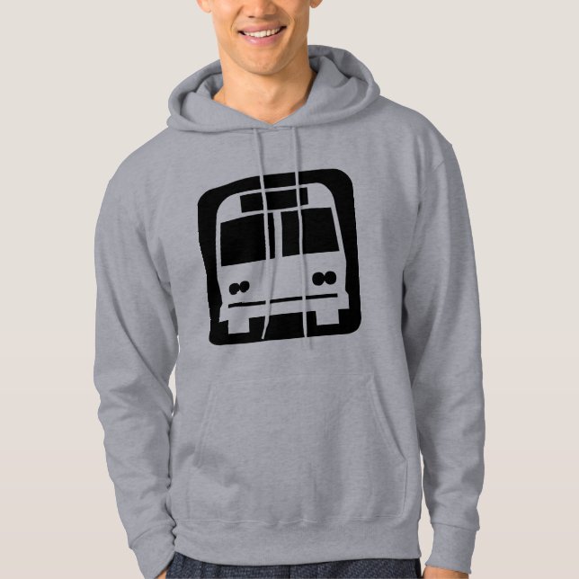 Bussymbol - Schwarz Hoodie (Vorderseite)