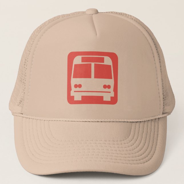 Bussymbol: Tropisch rosa Truckerkappe (Vorderseite)