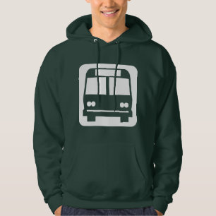 Bussymbol - weiß auf dunkel hoodie