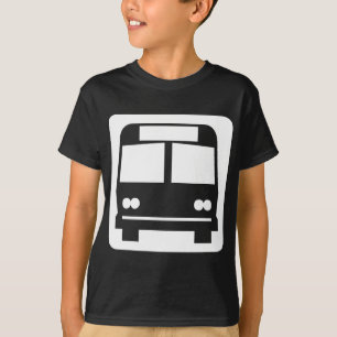 Bussymbol - weiß auf dunkel T-Shirt