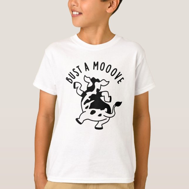 Bust a mooove Funny Cow Puff T-Shirt (Vorderseite)