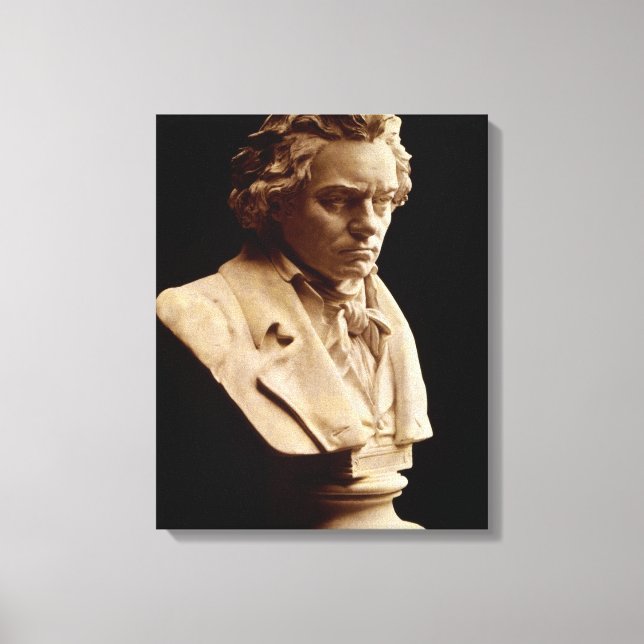Bust-Statue Beethoven Leinwanddruck (Vorderseite)