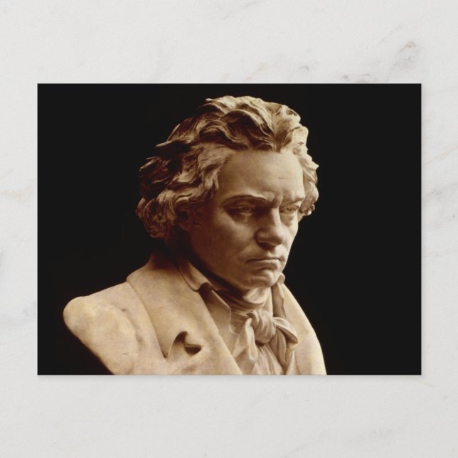 Bust-Statue Beethoven Postkarte (Vorderseite)