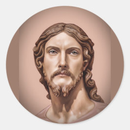 BÜSTE CHRISTUS DER ERLÖSER von MICHELANGELO 2026_ Runder Aufkleber