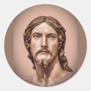 BÜSTE CHRISTUS DER ERLÖSER von MICHELANGELO 2026_ Runder Aufkleber