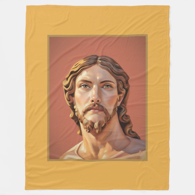BÜSTE CHRISTUS DES ERLÖSERS von MICHELANGELO 2026_ Fleecedecke (Vorderseite)