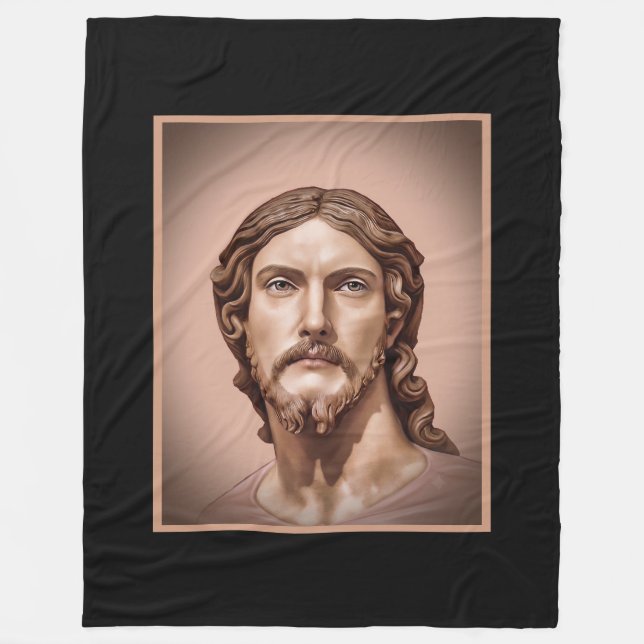 BÜSTE CHRISTUS DES ERLÖSERS von MICHELANGELO 2026_ Fleecedecke (Vorderseite)